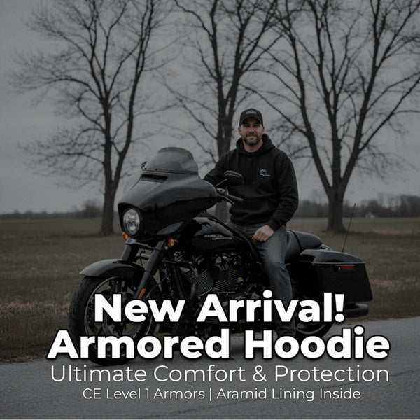 Armored Motorcycle Hoodie –  Riding Protection with Aramid Lining